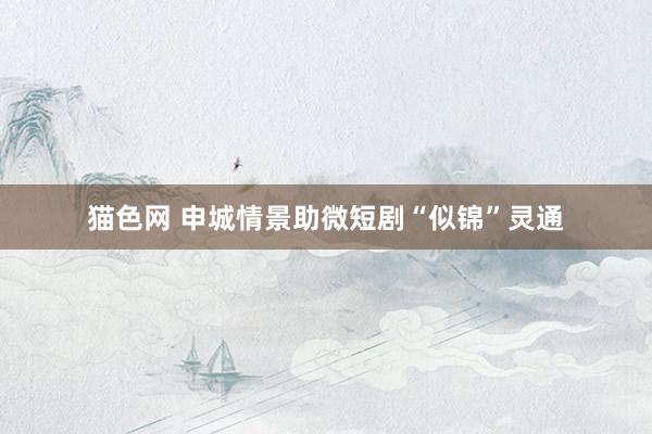 猫色网 申城情景助微短剧“似锦”灵通