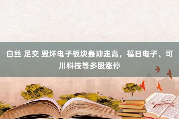 白丝 足交 毁坏电子板块轰动走高，福日电子、可川科技等多股涨停