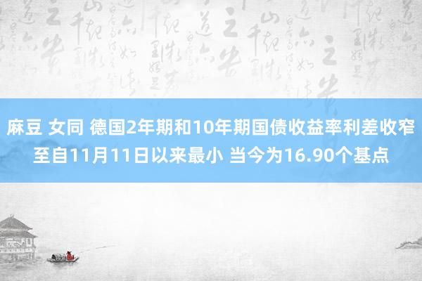 麻豆 女同 德国2年期和10年期国债收益率利差收窄至自11月11日以来最小 当今为16.90个基点