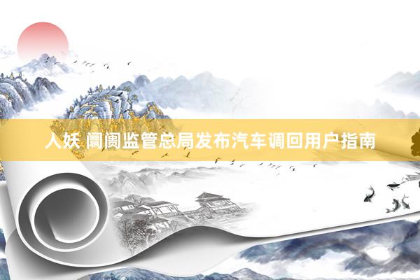 人妖 阛阓监管总局发布汽车调回用户指南